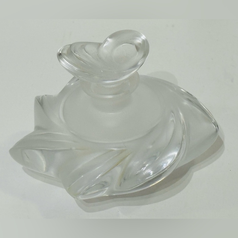 Lalique Elegant Frosted and Clear Crystal Perfume Bottle